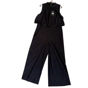 DKNY Black Cropped Jumpsuit